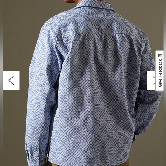 EUC Urban Outfitters Jacquard Check Camp Collar Overshirt Long Sleeve - Picture 2 of 7